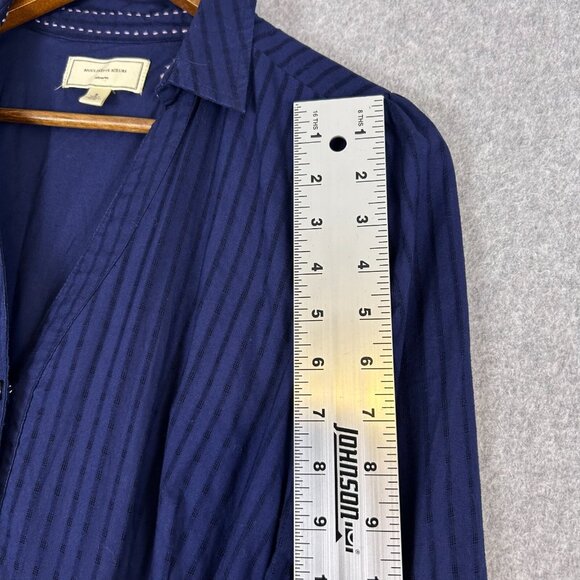 Moulinette Soeurs Anthropologie Dress Women's 8 Navy High Lo Button Up Cocktail - Picture 4 of 12